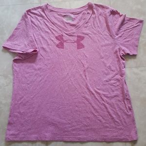 🌈Under Armour Charged Cotton Tee L Big Logo